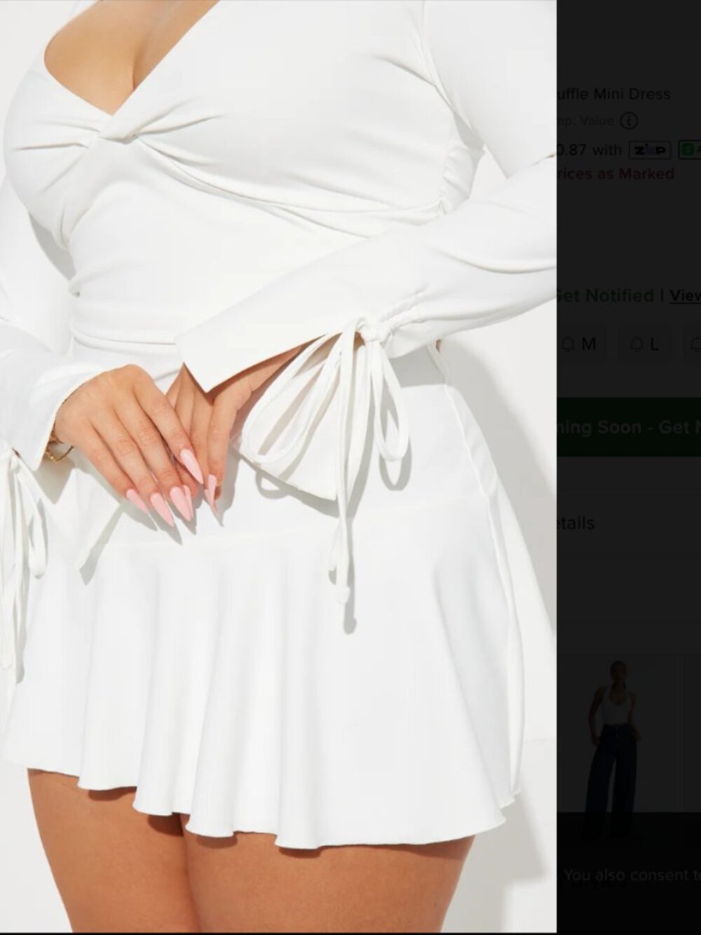 NWT So Perfect Sculpt Ruffle Mini Dress | Fashion Nova - Picture 11 of 11
